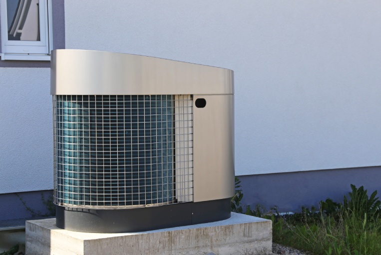 Heat pump on a residential home