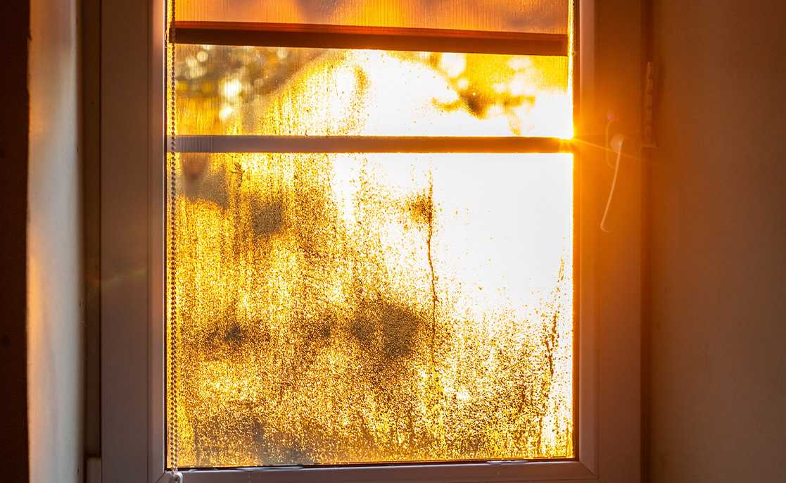 A window framed by a sunset, symbolizing the hidden costs of cheap windows in custom homes.